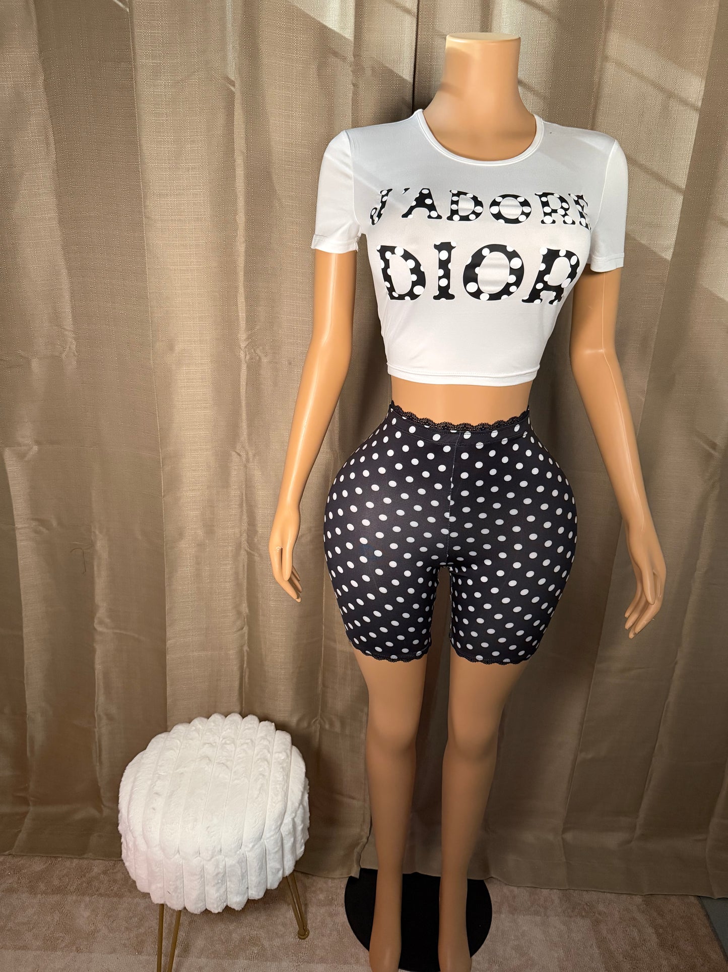 J’adore Polka Dot Biker Shorts Set (S-L)