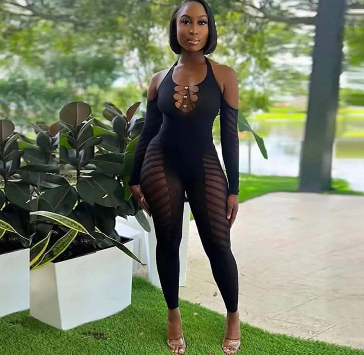 Hollywood Mesh Romper (One size)