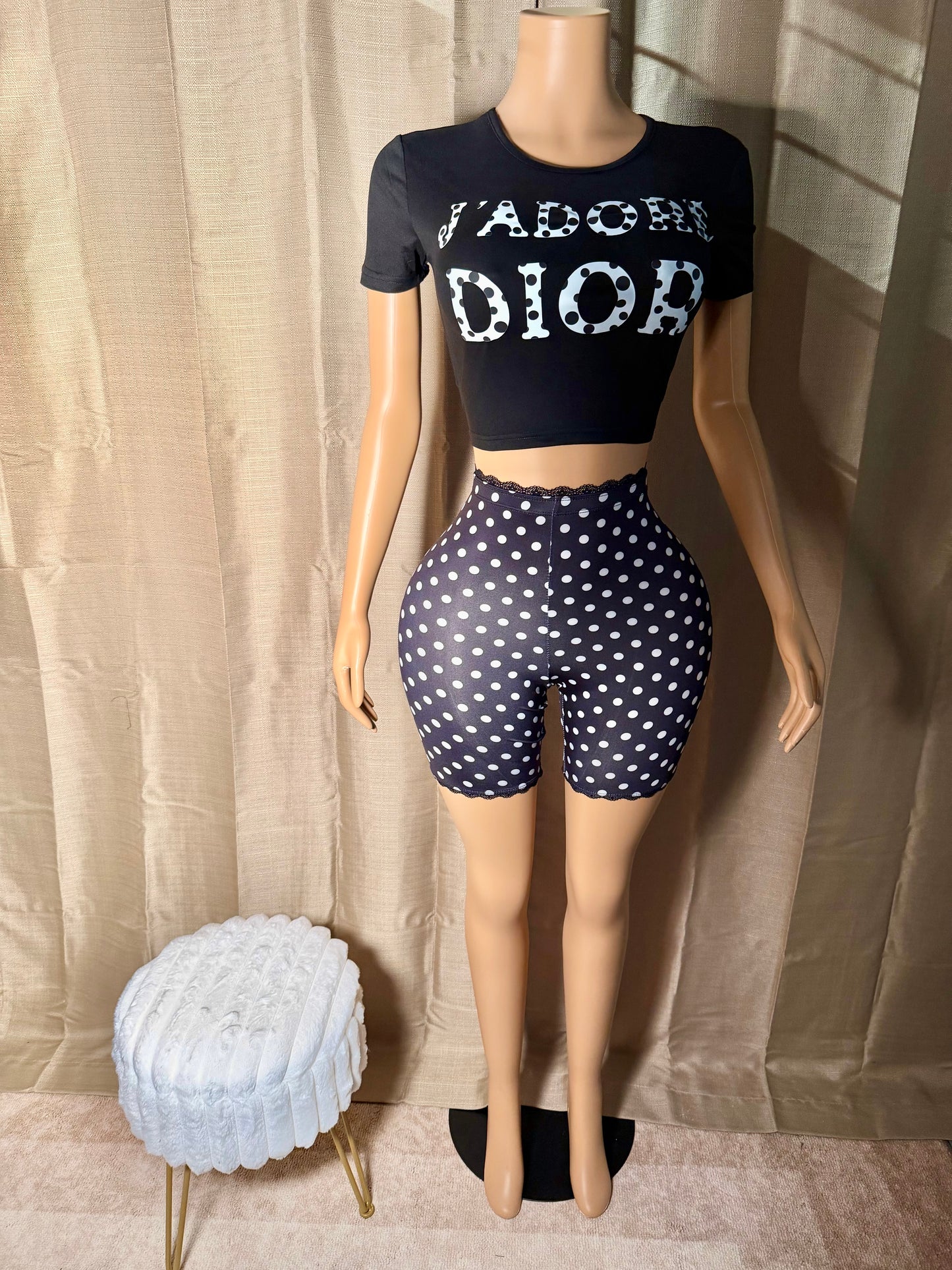 J’adore Polka Dot Biker Shorts Set (S-L)