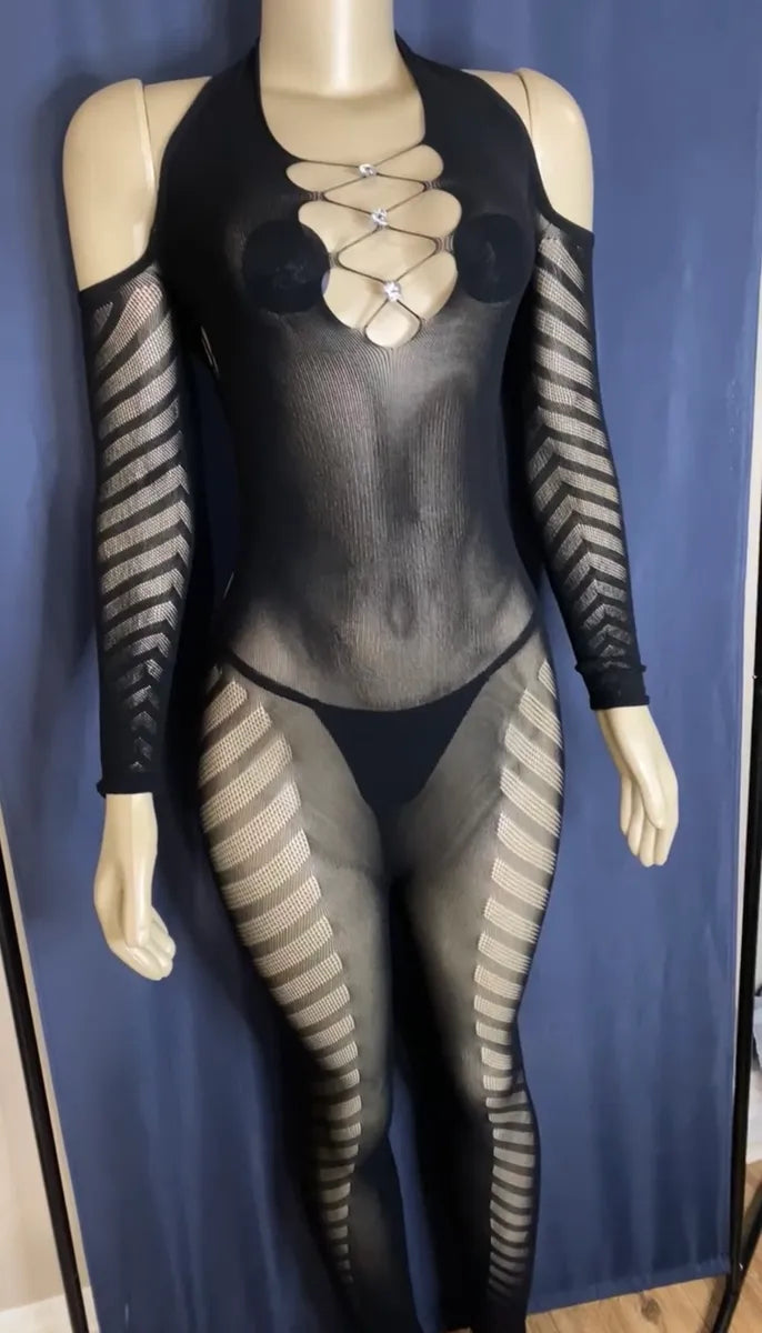 Hollywood Mesh Romper (One size)