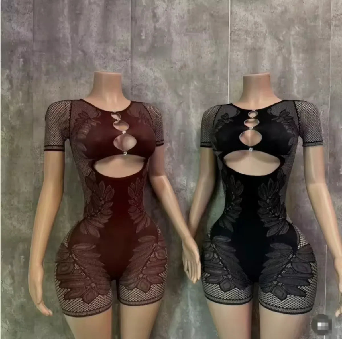 Tiana Lace Shorts Romper (S/M & L/XL)