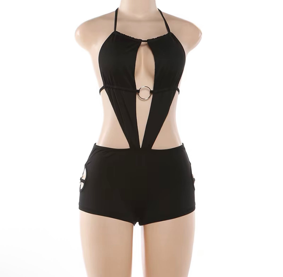 Kelly Cutout Shorts Romper (S-L)