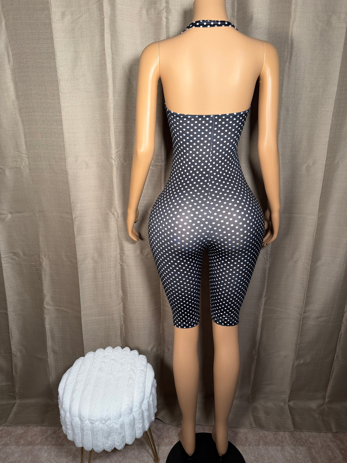 Justine Polka Dot Capri Romper (XS-XL)