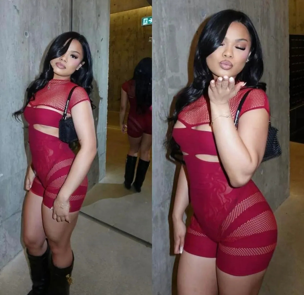 Jeralyn Mesh Romper (Stretchy One Size)