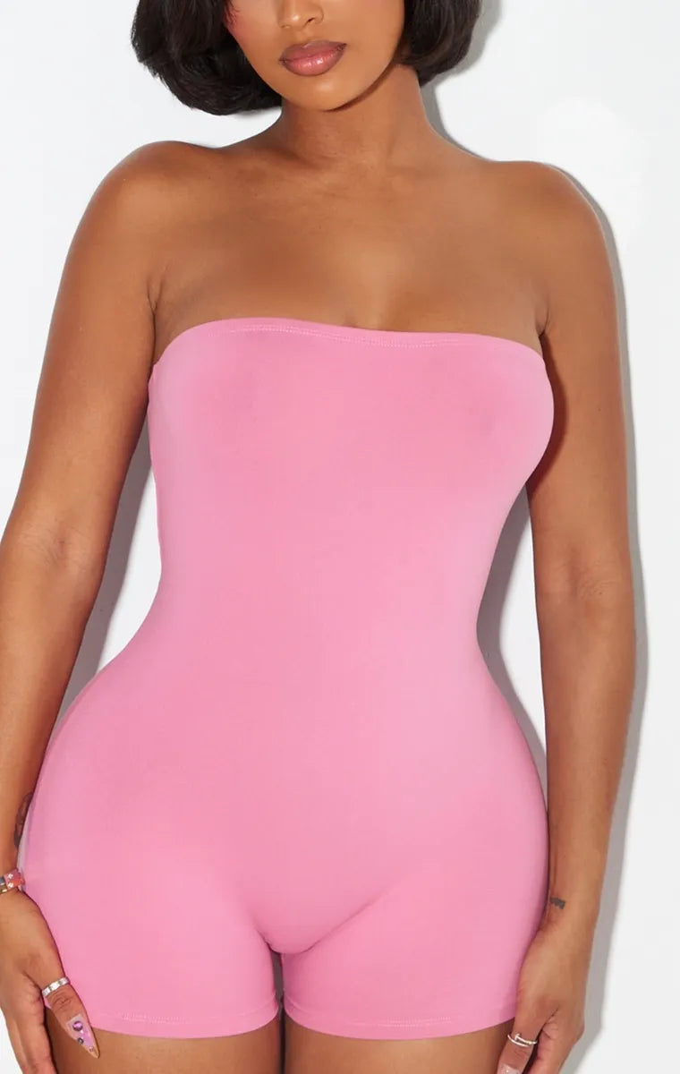 Sunny Days Strapless Shorts Romper
