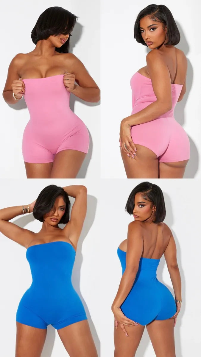 Sunny Days Strapless Shorts Romper