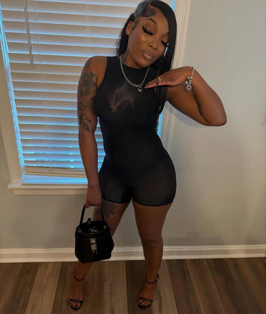 Muse Mesh Sleeveless Romper