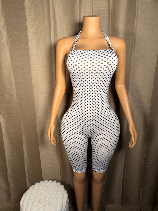 Justine Polka Dot Capri Romper (XS-XL)