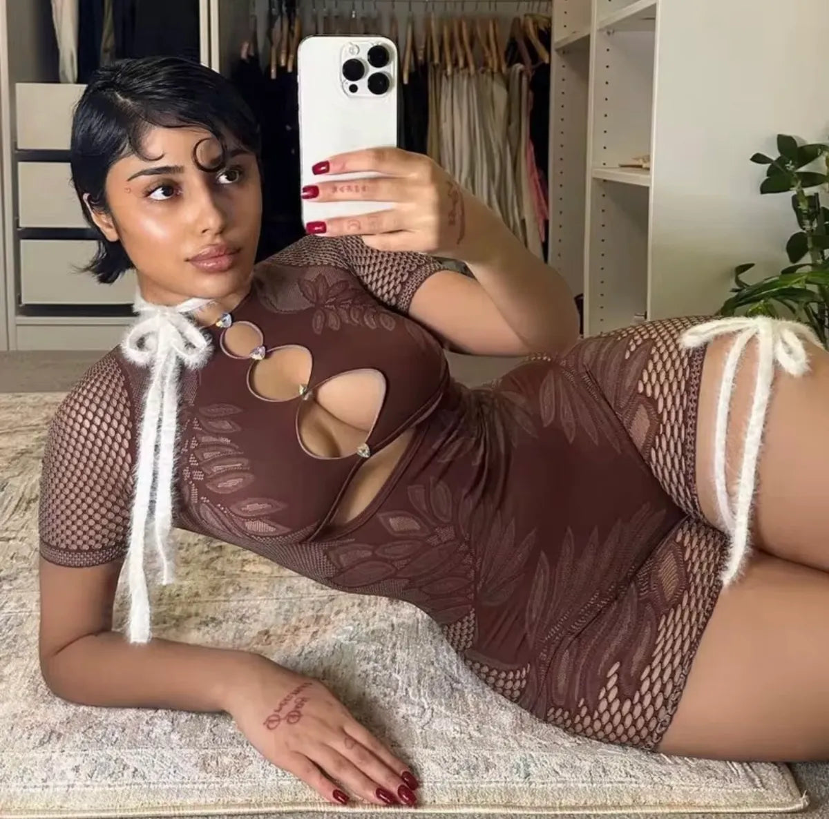 Tiana Lace Shorts Romper (S/M & L/XL)