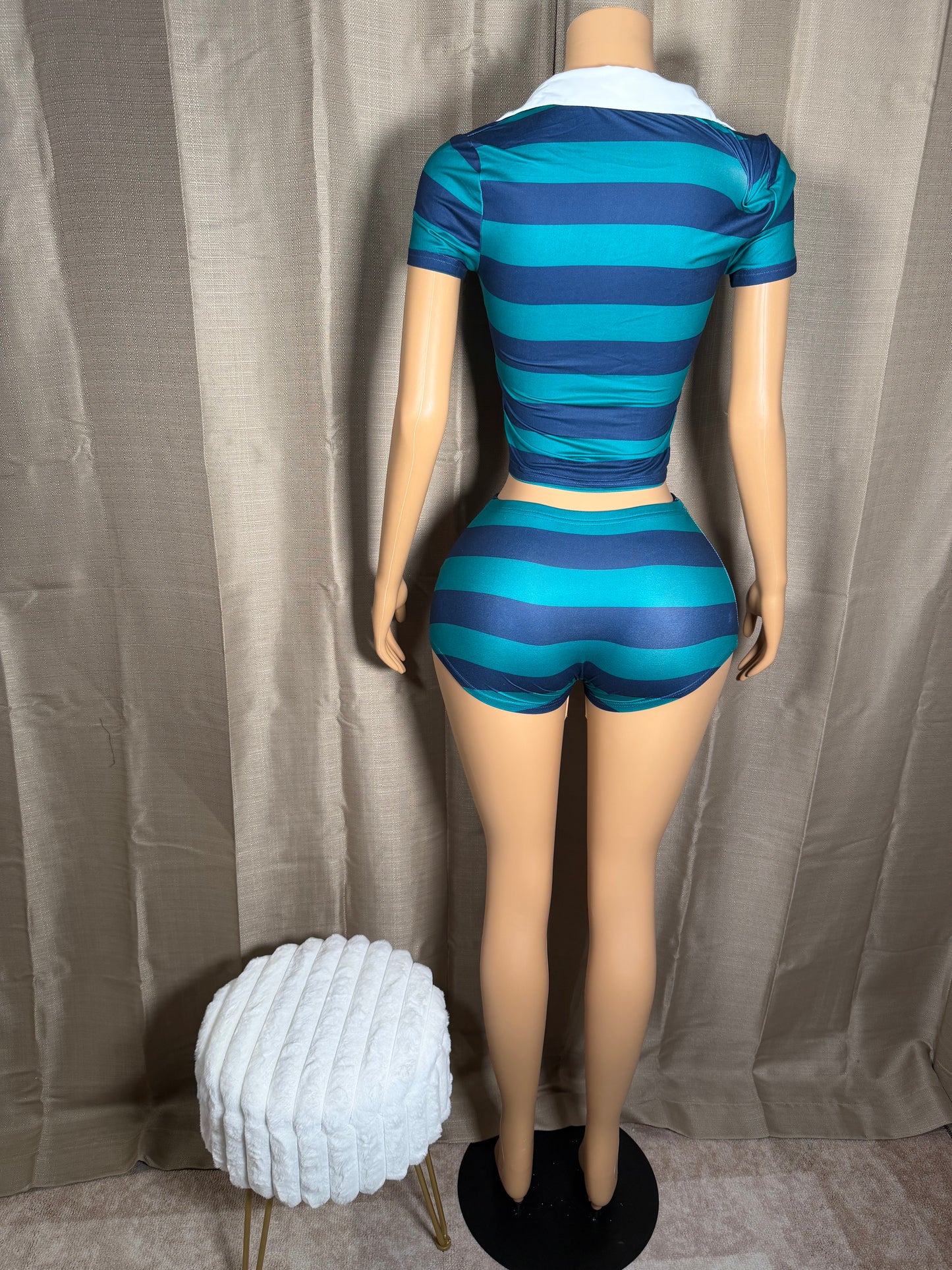 Yasmine Striped Shorts Set (XS-XL)