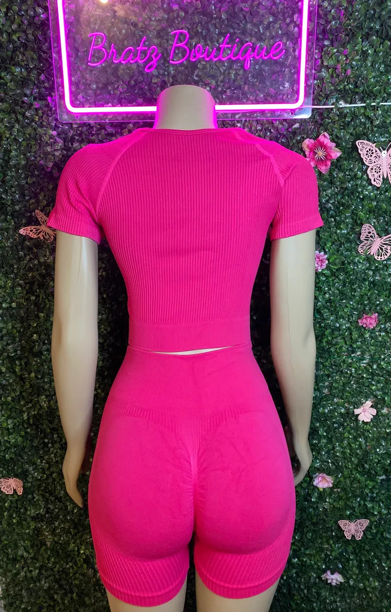 Pink Starburst 2 Piece Shorts Set
