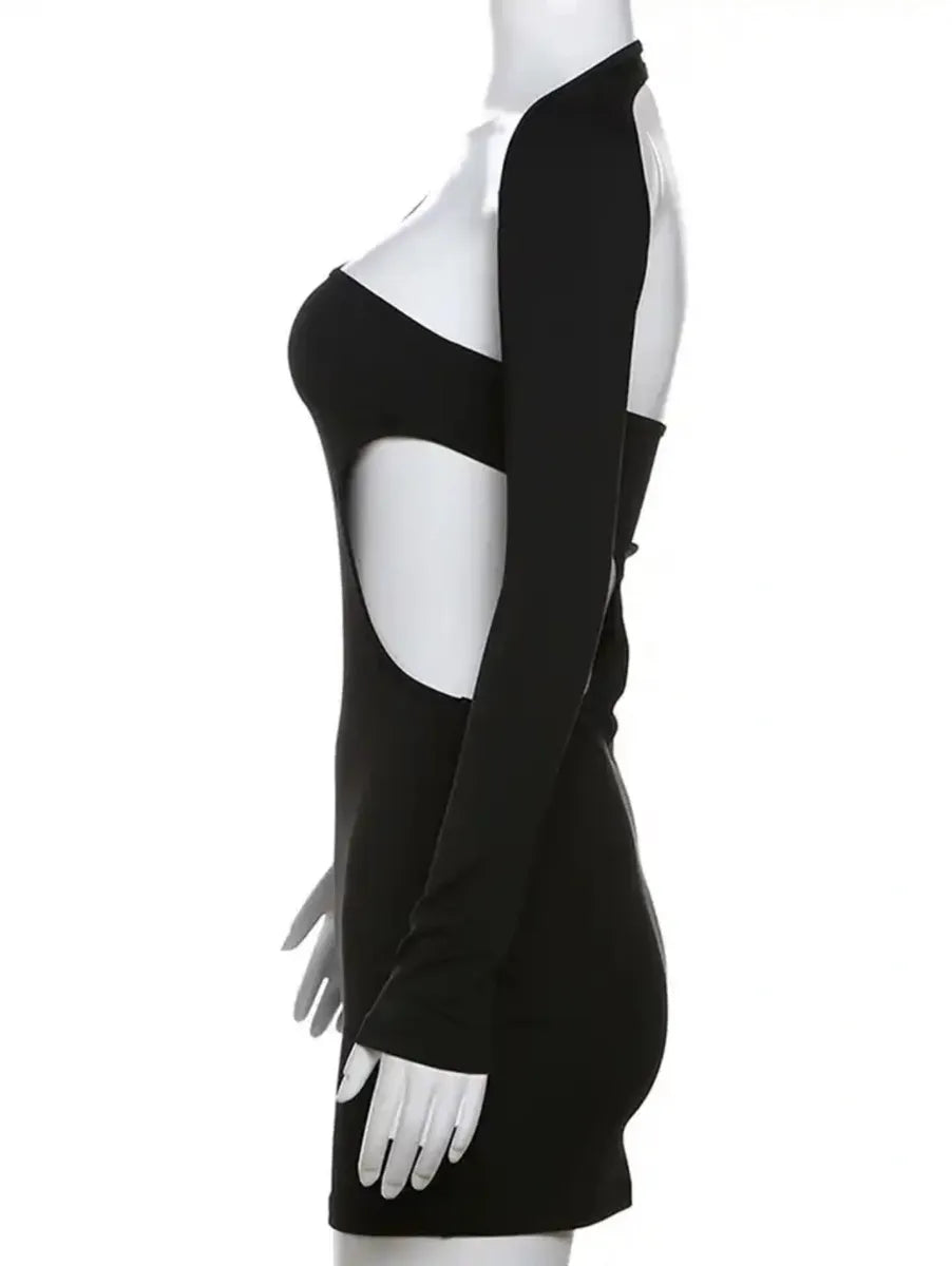 Up All Night Black Mini Dress