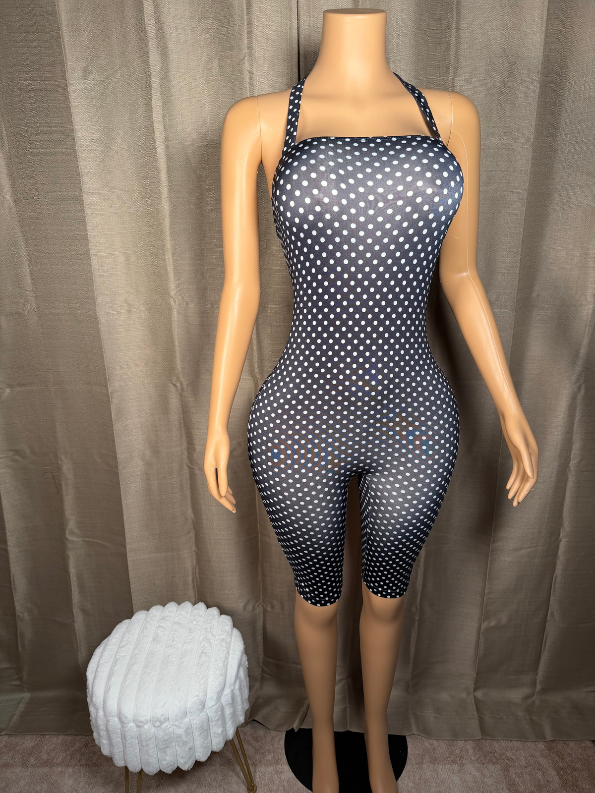 Justine Polka Dot Capri Romper (XS-XL)