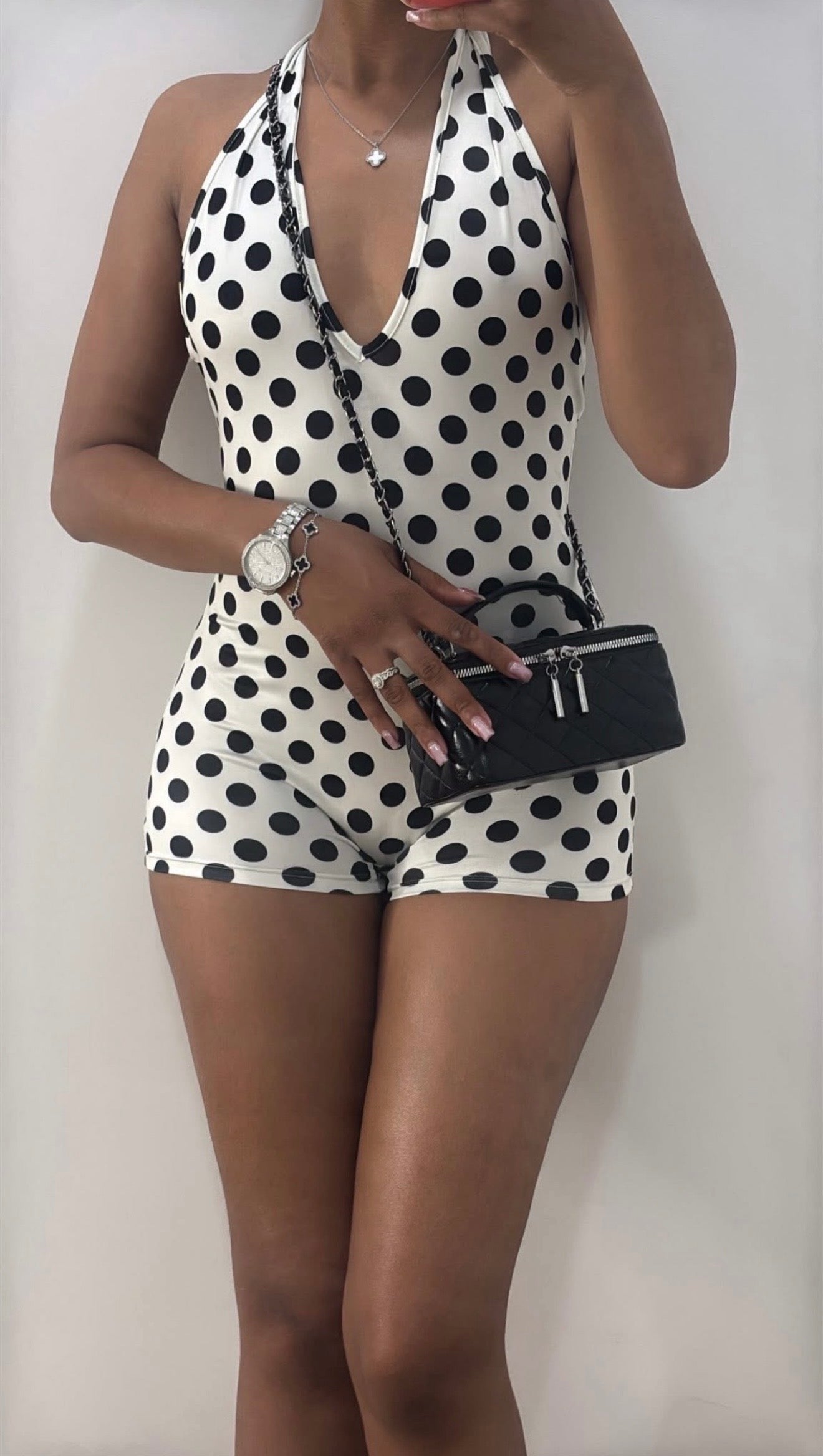 Tisha Polka Dot Romper