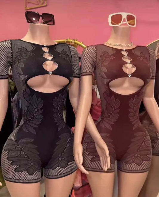 Tiana Lace Shorts Romper (S/M & L/XL)