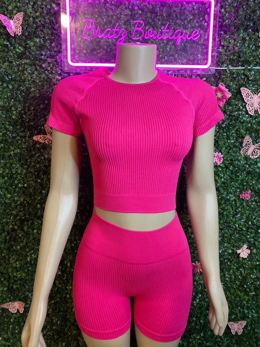 Pink Starburst 2 Piece Shorts Set
