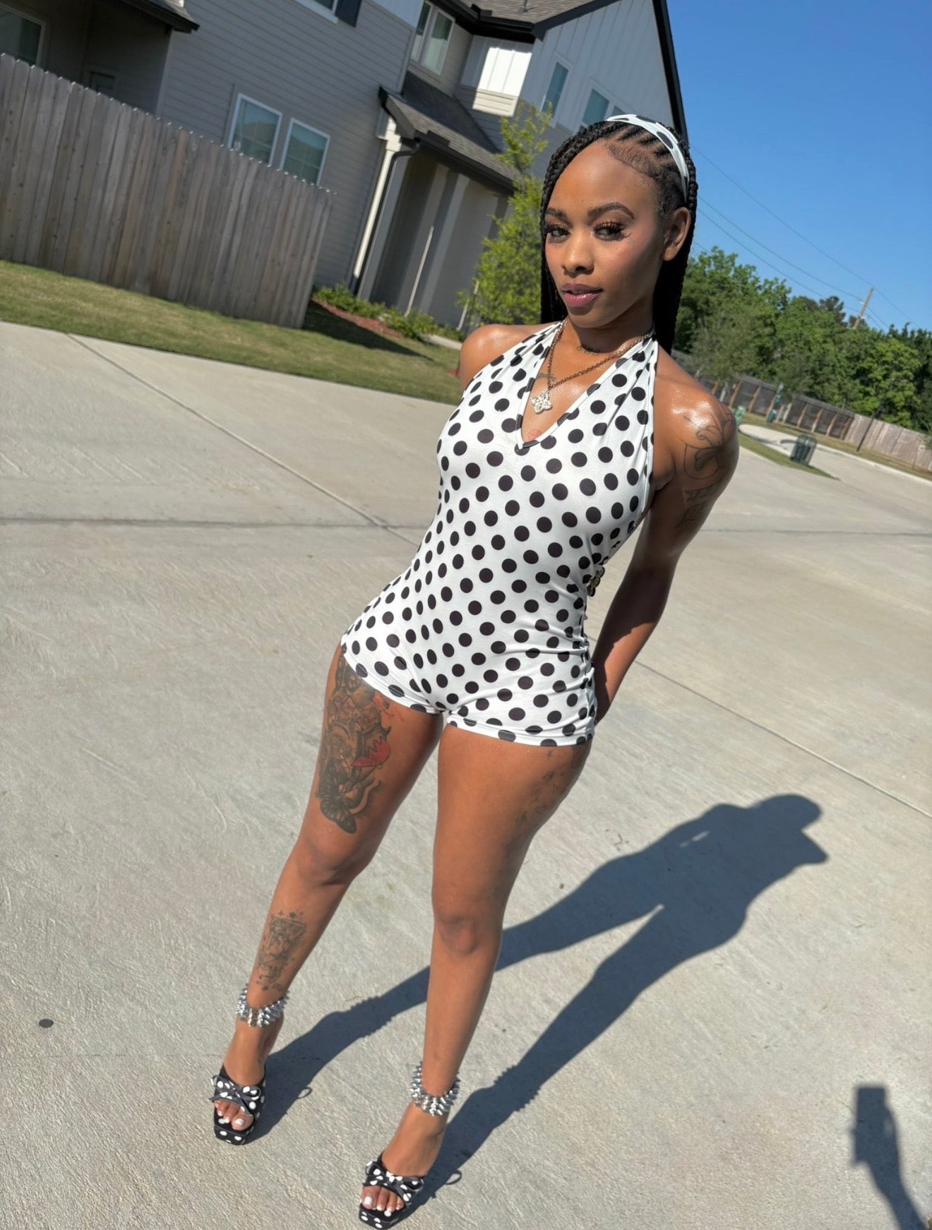 Tisha Polka Dot Romper