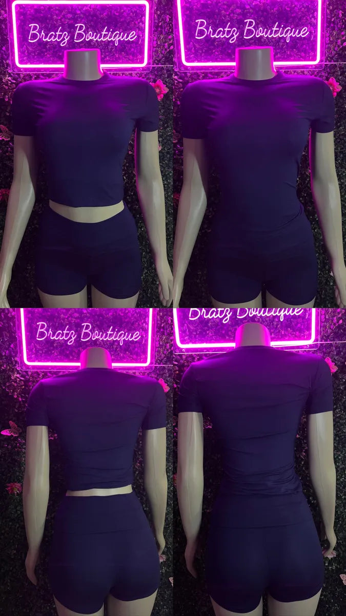 Julie 2 Piece Foldover Shorts Set (XS-XL)