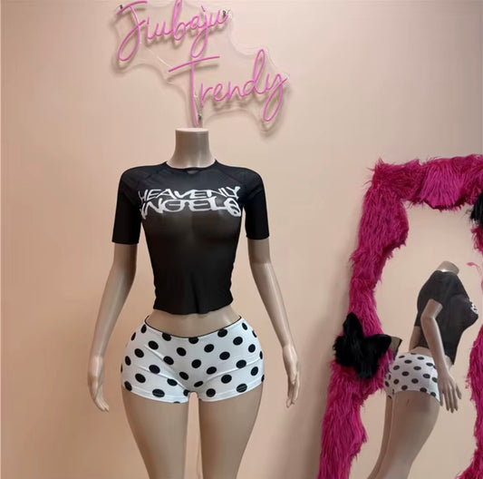 Zen Polka Dot Shorts Set