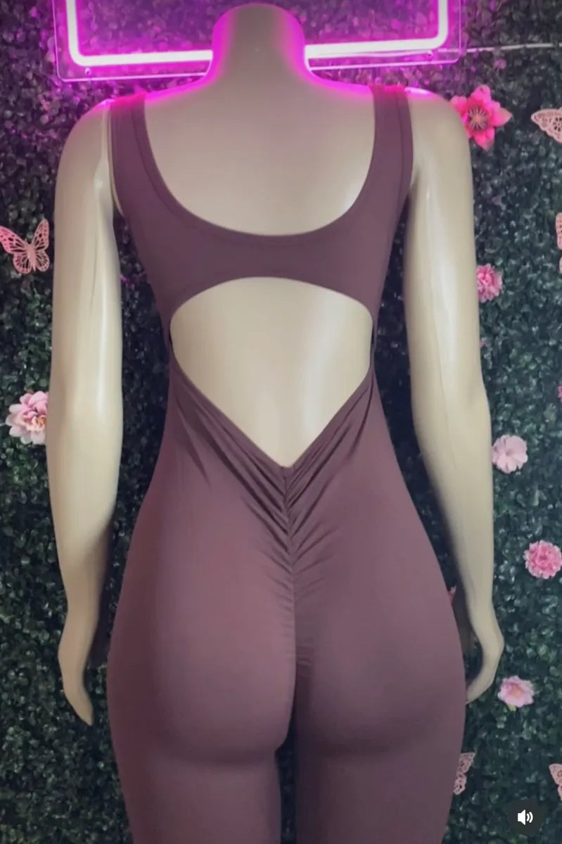 Daisy Flared Jumpsuit Brown (S-L)