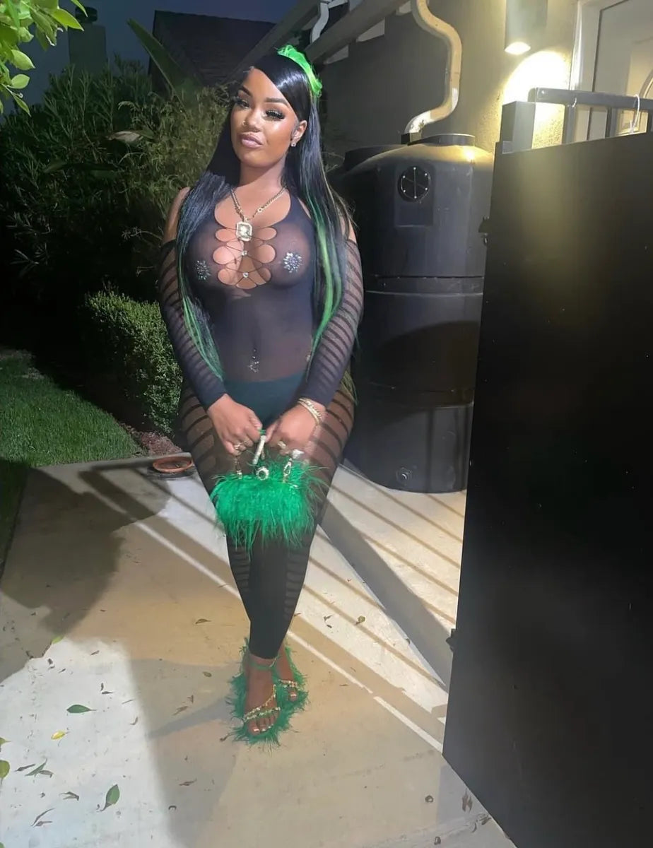 Hollywood Mesh Romper (One size)