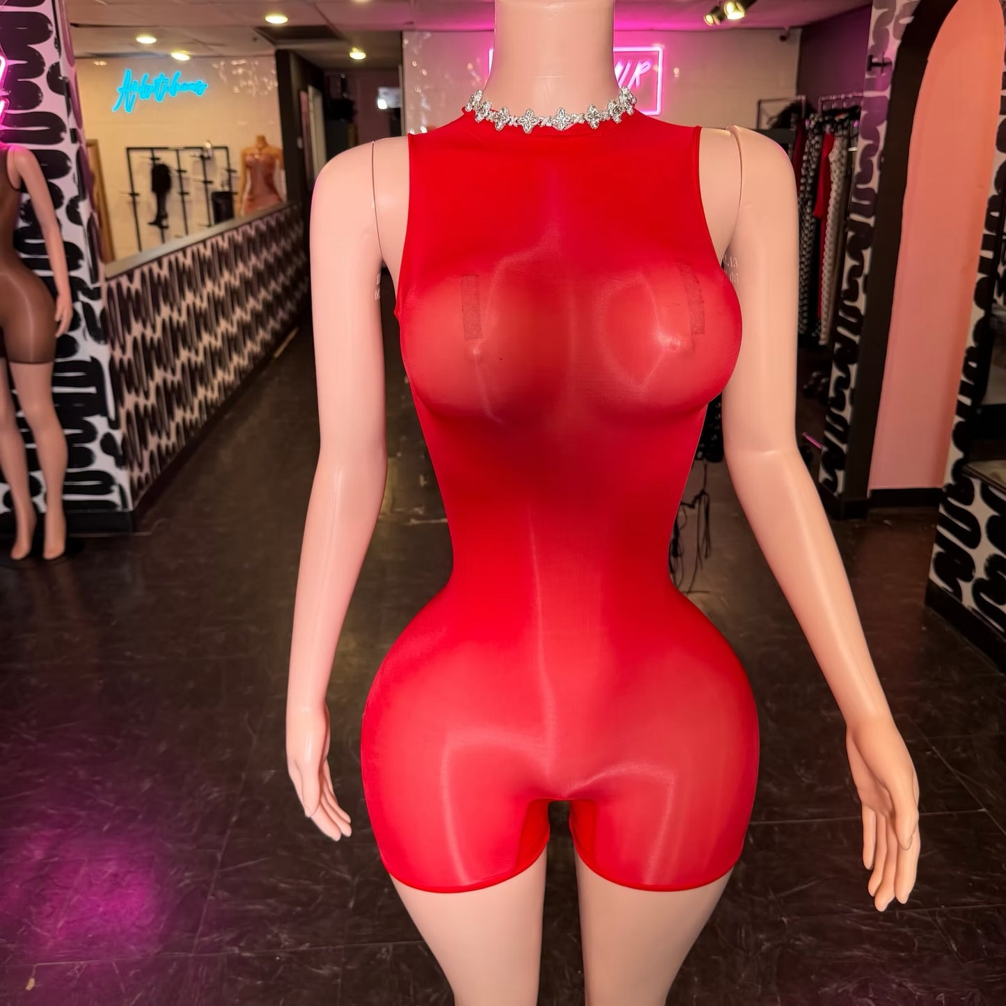 Muse Mesh Sleeveless Romper