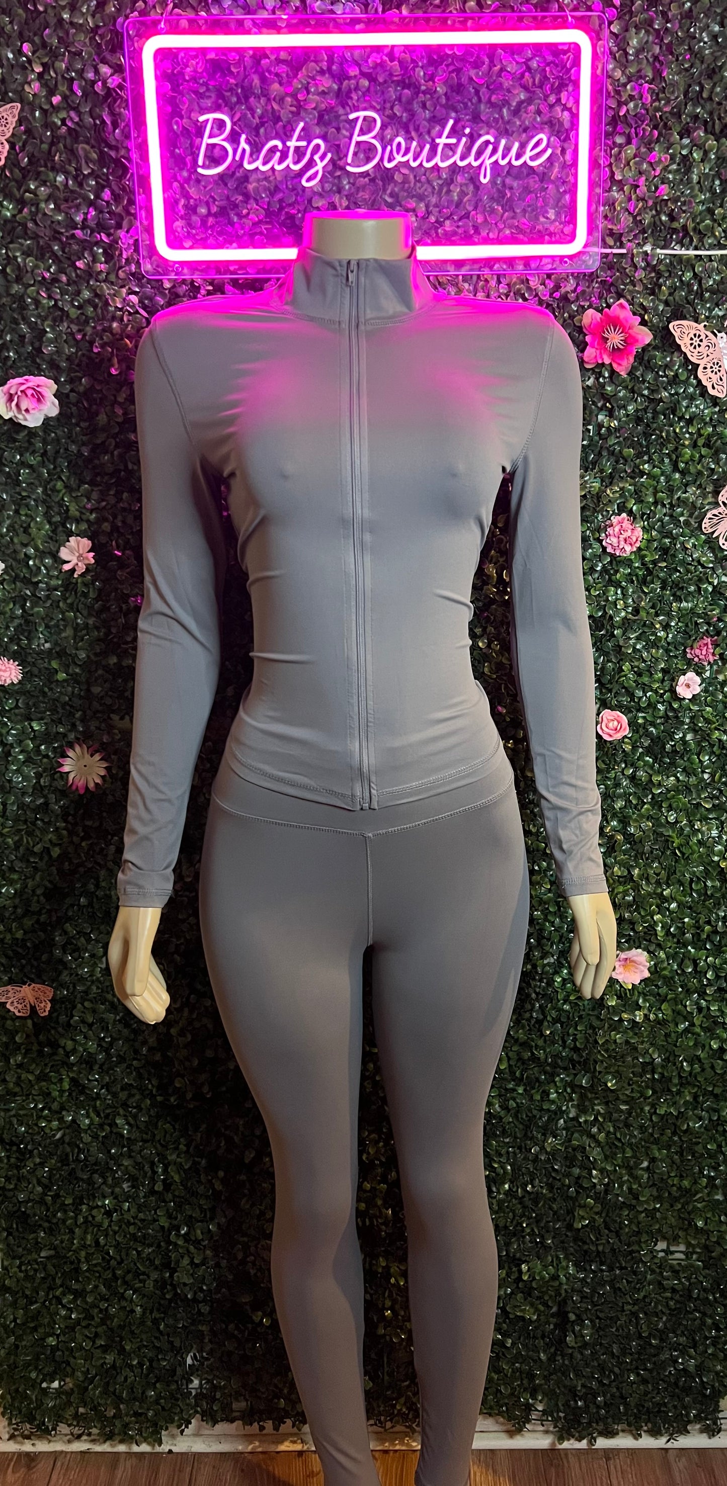 Sara Zip Up 2 Piece Leggings Set (XS-L)