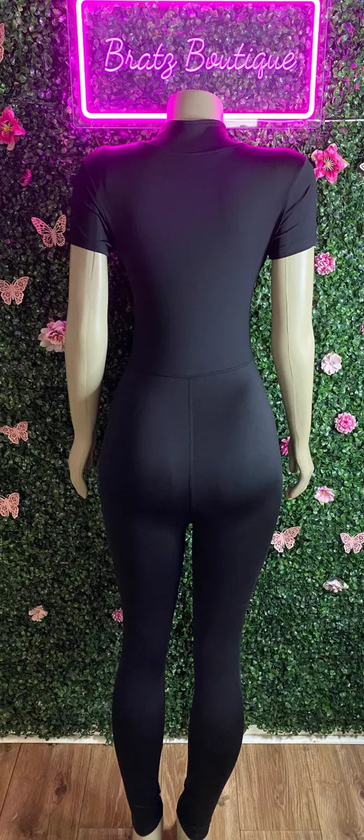 Jamie Zip Up Short Sleeve Bodysuit (S-XL)