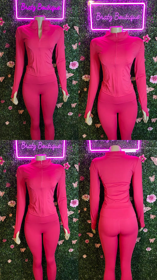Ava 2 Piece Zip Up Leggings Set (S-XL)