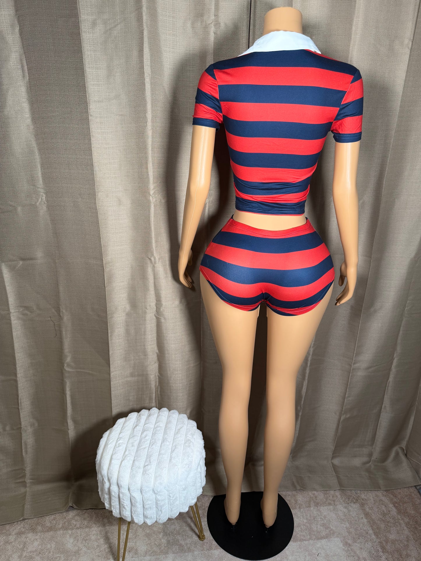 Yasmine Striped Shorts Set (XS-XL)